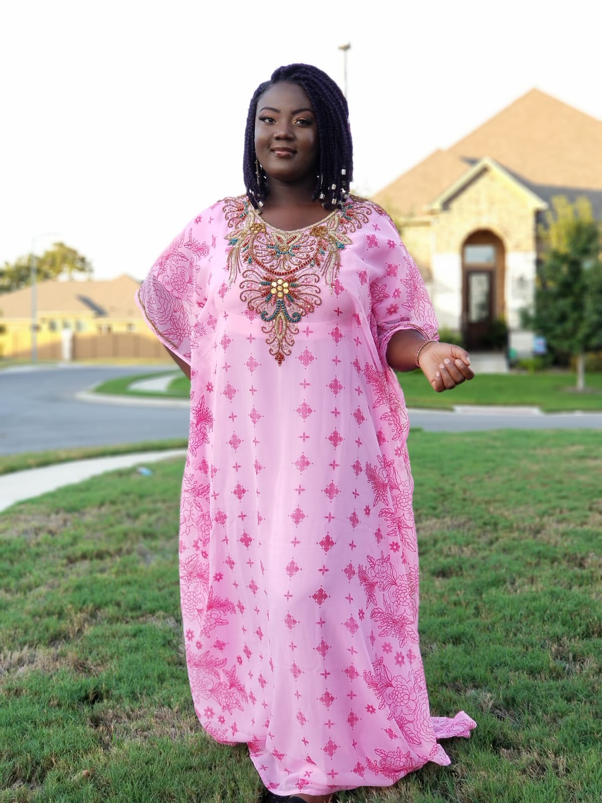 Pink Kaftan dress