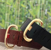 Mango leather belt